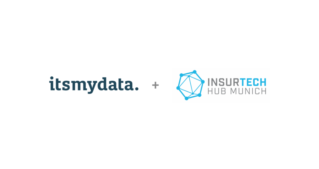 Logo von itsmydata und Insurtech Hub Munich auf weißem Hintergrund