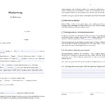 Mietvertrag Vorlage als kostenloses PDF und Word-Dokument zum Ausfüllen