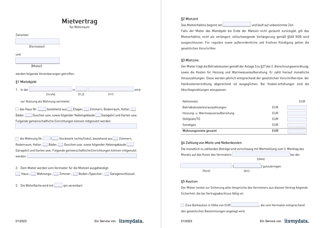 alt="Vorschaubild der Mietvertrag-Vorlage."