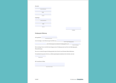 Kündigung Mietvertrag – Ratgeber & kostenlose Word- und PDF-Vorlage