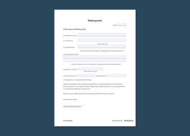 Mietbürgschaft – Ratgeber & kostenlose PDF- und Word-Vorlage